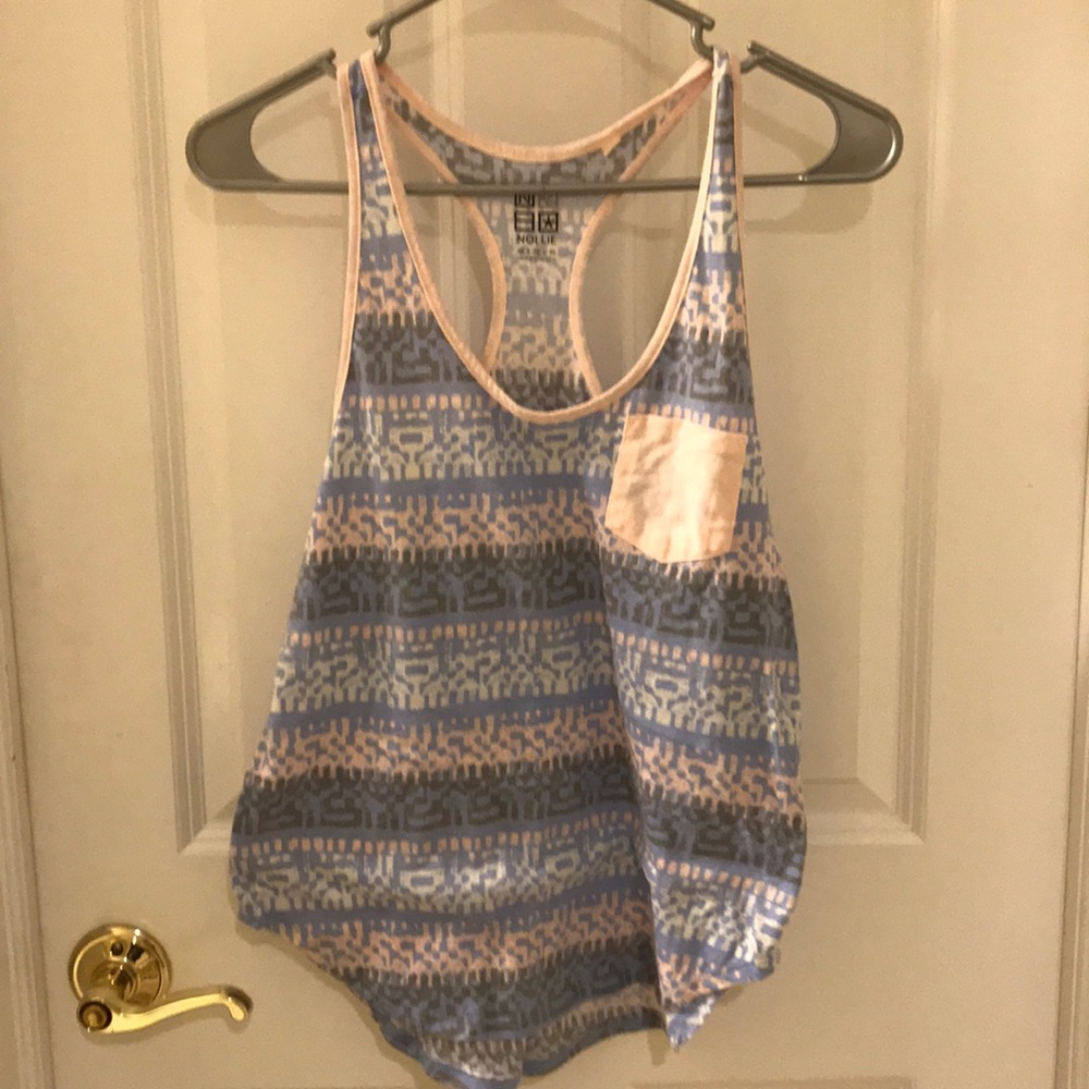 NOLLIE PURPLE AND PINK PATTERNED TANK